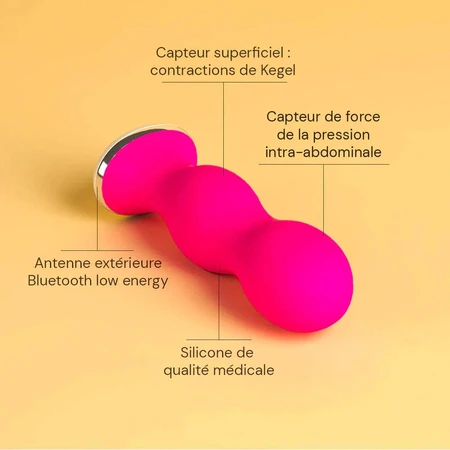 Perifit Perineal Verstärkung Sonde Rosa Intravaginales medizinisches Gerät x1