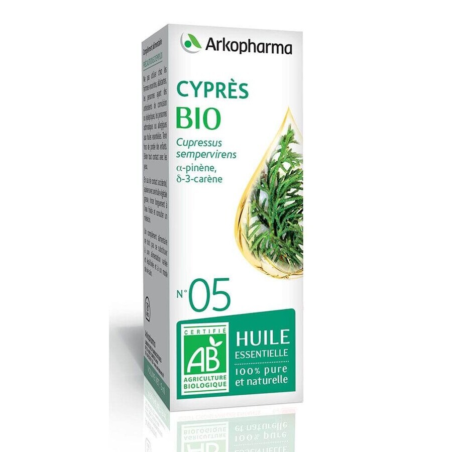 Arkopharma Arkoessentiel Huile Essentielle N°5 Cypres (Cupressus Sempervirens) 10ml