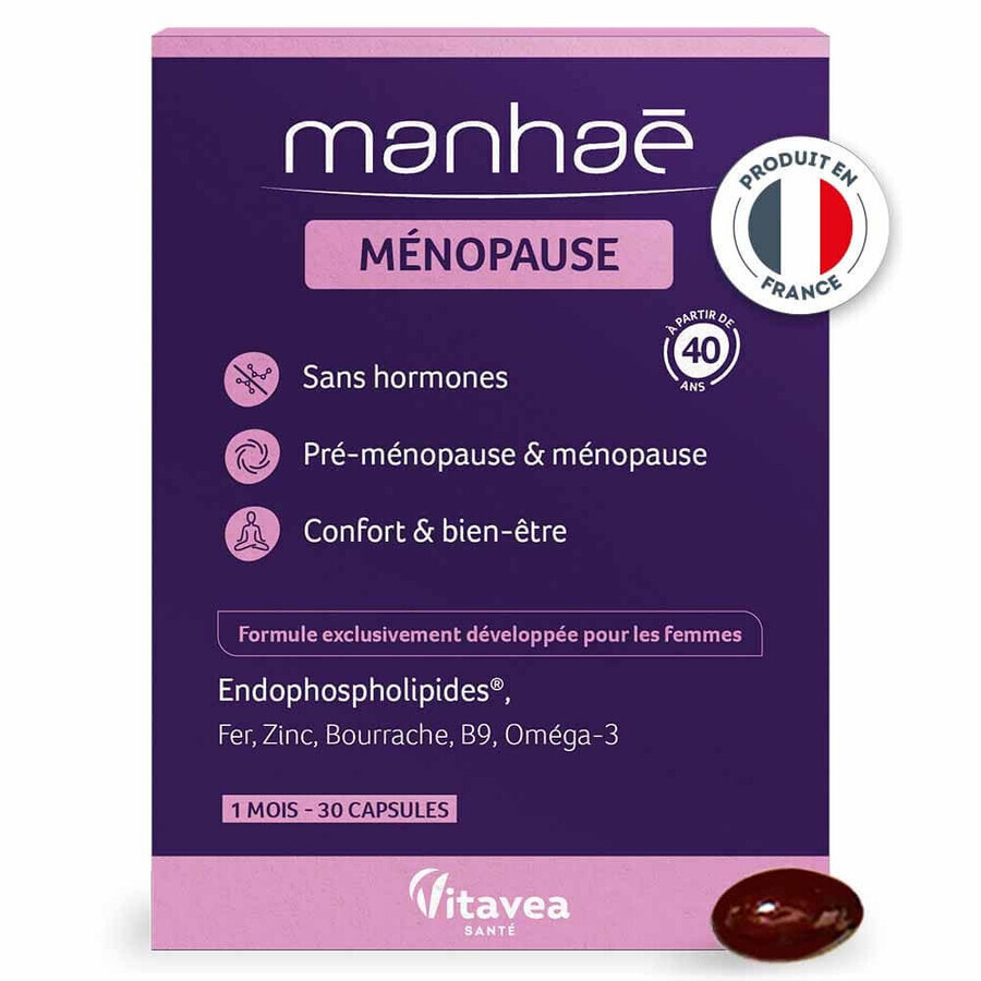Manhaé Premenopausa e Menopausa Integratore Senza Ormoni 30 Capsule