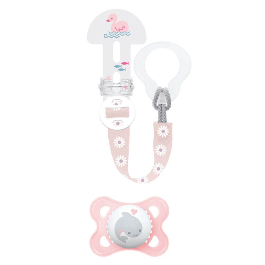 Mam Symmetrical Dummy + Dummy Clip 2 à 6 Mois x2