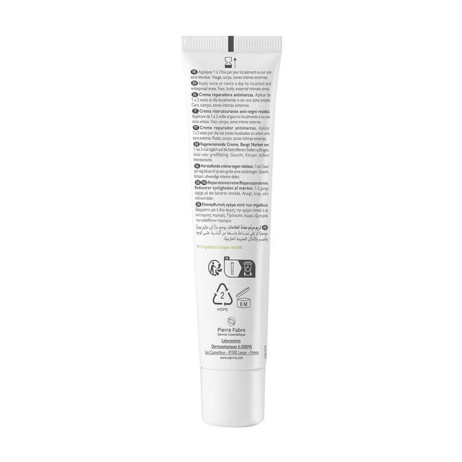 A-Derma Epitheliale A.H Crème Réparatrice Anti-marques Ultra 40ml A-Derma Epitheliale A.H Crème Réparatrice Anti-marques Ultra 40ml
