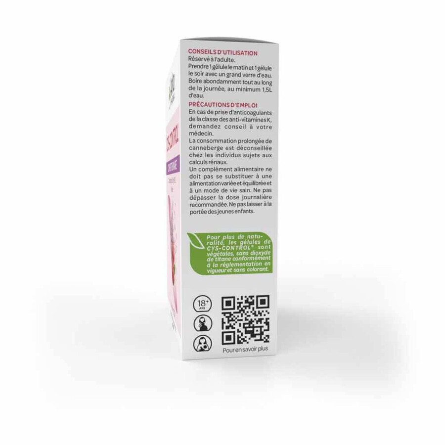 Arkopharma Cys-Control Urinary Comfort Canneberge 20 Kapseln