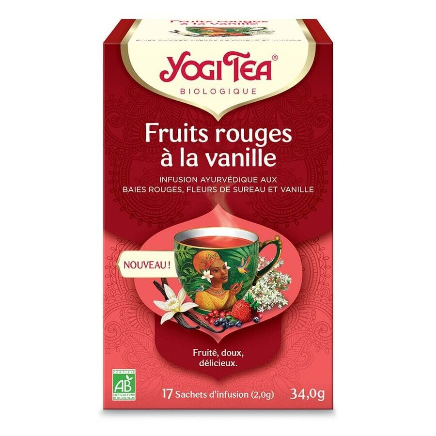 Buy Yogi Tea Red fruit with vanilla Fruité, doux, délicieux 17 bags Yogi Tea Red fruit with vanilla Fruité, doux, délicieux 17 bags