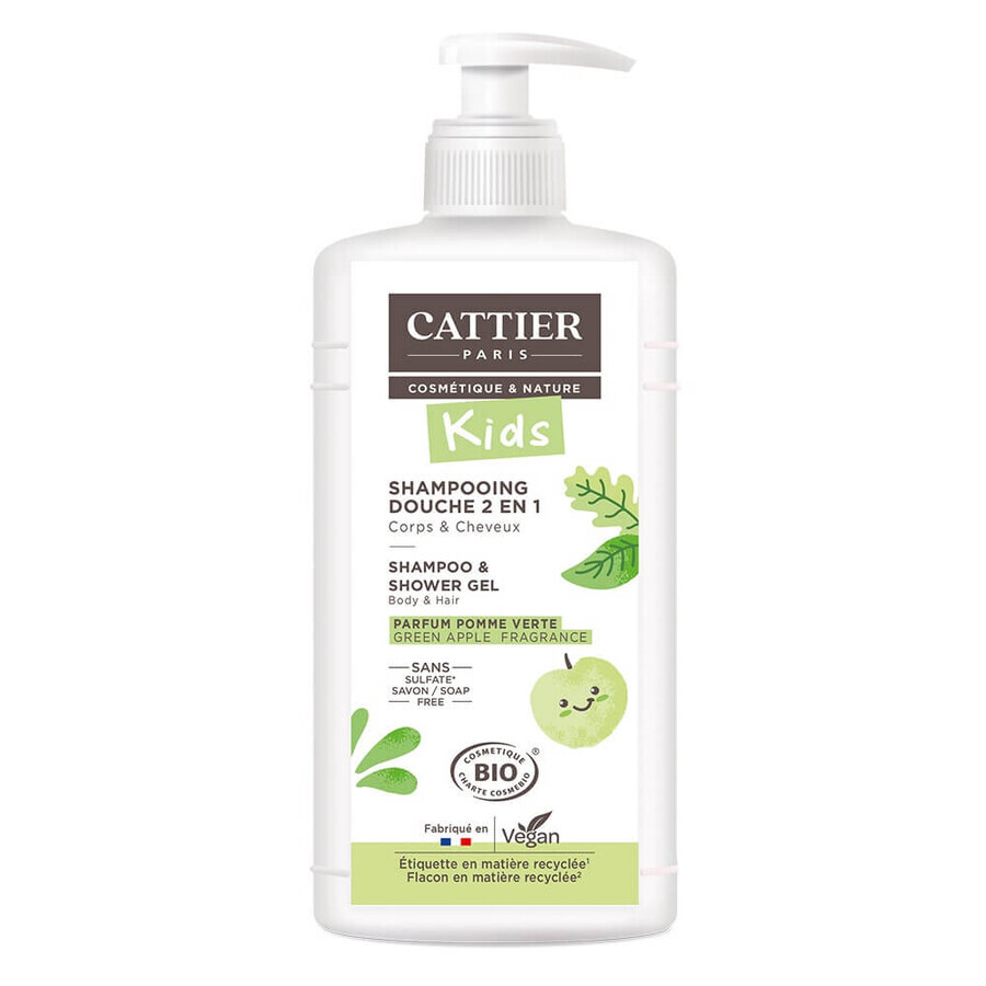 Acquista Cattier Gel doccia Shampoo districante 2 in 1 Profumo di mela verde 500ml Cattier Gel doccia Shampoo districante 2 in 1 Profumo di mela verde 500ml