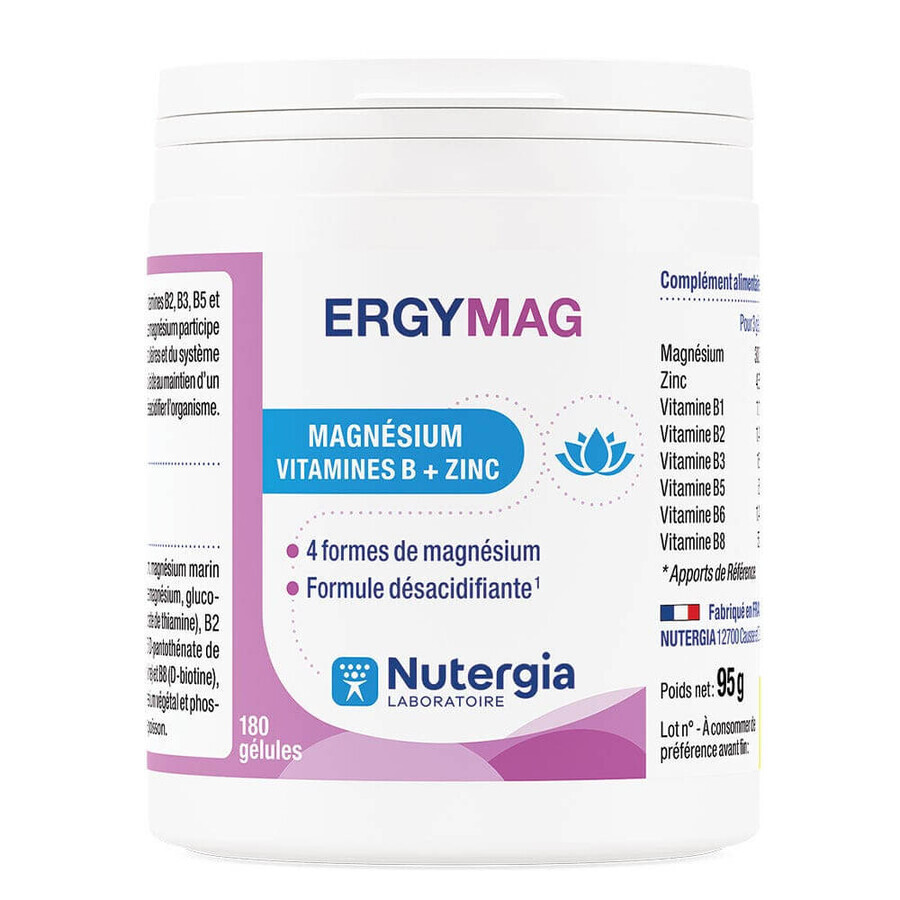 Nutergia Ergymag Magnesio Vitaminas B + Zinc 180 Cápsulas