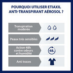 Etiaxil Déodorant Aérosol Protection 48h Transpiration Modérée Peaux sensibles 150ml Etiaxil Déodorant Aérosol Protection 48h Transpiration Modérée Peaux sensibles 150ml