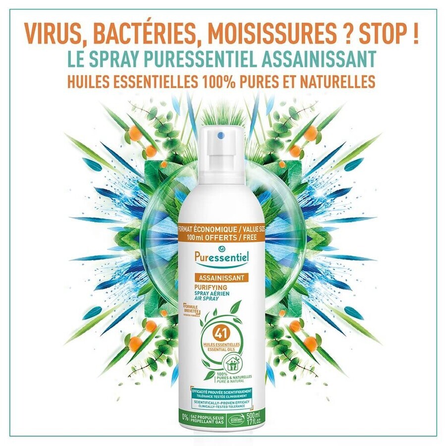 Puressentiel Purificante Spray aereo con 41 oli essenziali 500ml