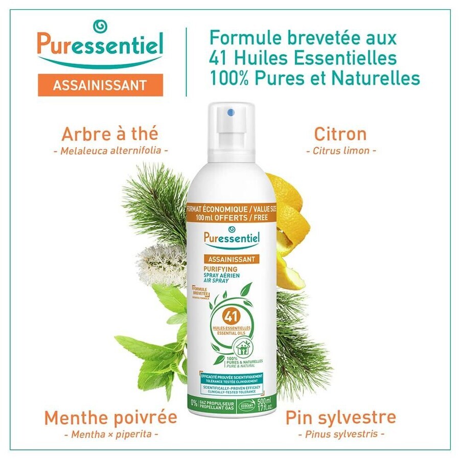 Puressentiel Purificante Spray aereo con 41 oli essenziali 500ml