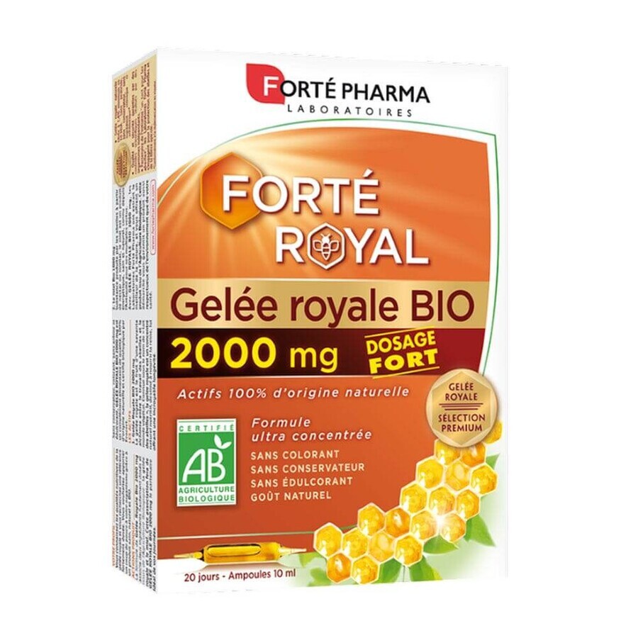 Forté Pharma Forté Royal Royal Organic Royal Jelly 2000mg 20 ampoules