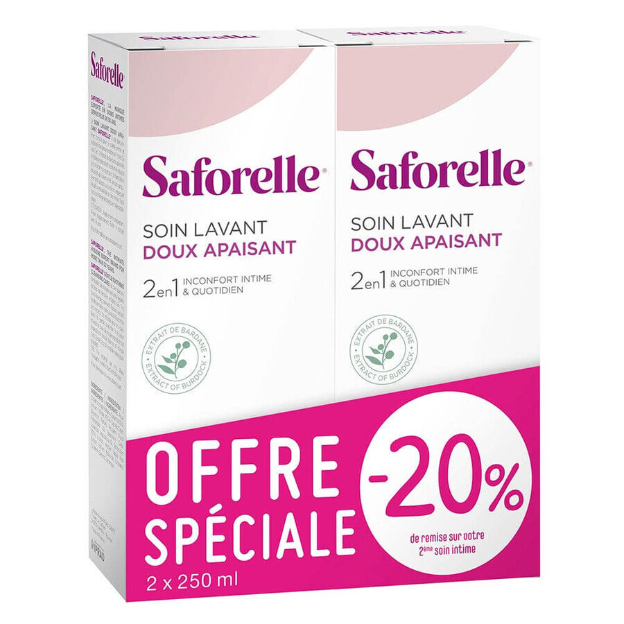 Acquista Saforelle Gel Detergente Delicato 2x250ml Saforelle Gel Detergente Delicato 2x250ml