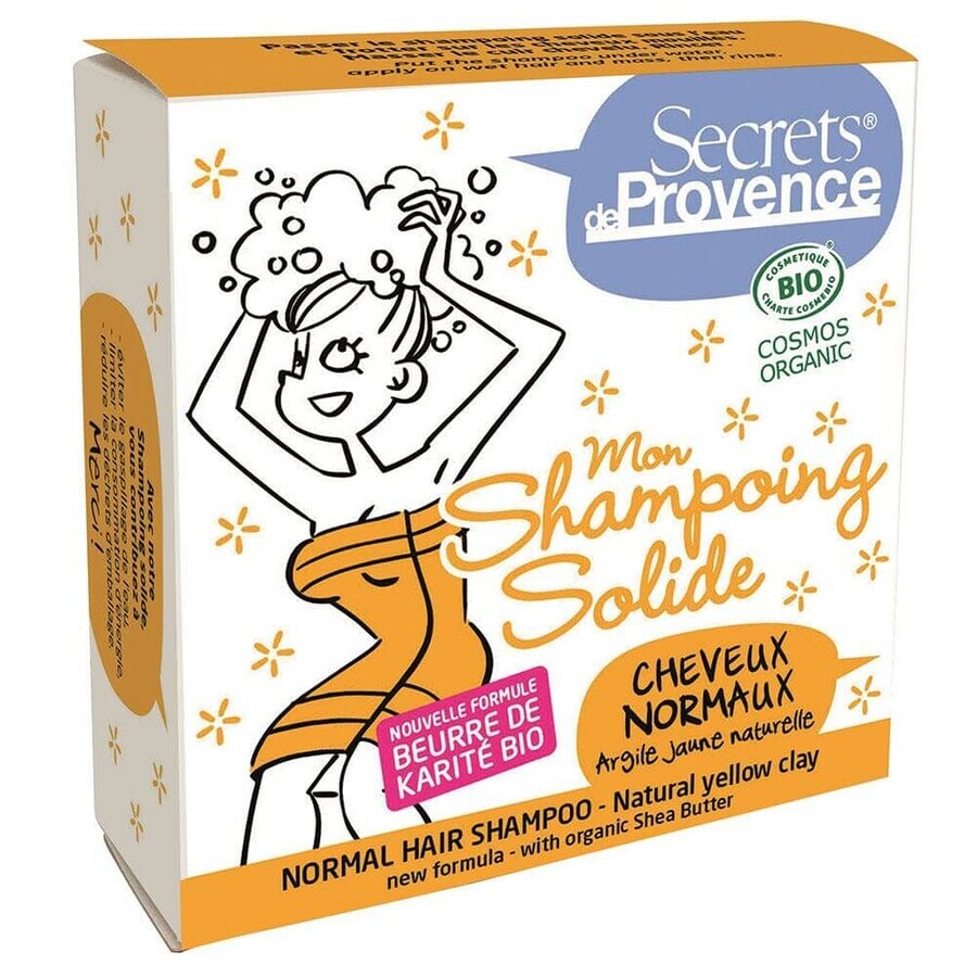 Secrets de Provence Natural Yellow Clay Solid Shampoo for Normal Hair 85g