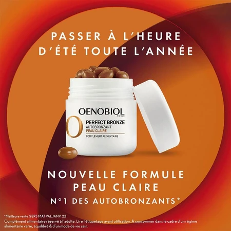 Oenobiol Perfect Bronze Selbstbräuner Klare Haut 30 Kapseln