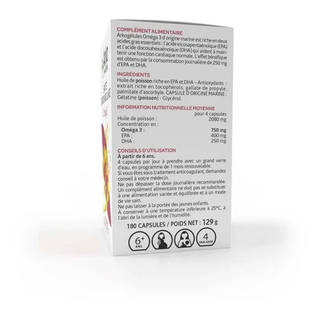 Arkopharma Arkocapsule Omega 3 Herz-Kreislauf-Gesundheit 180 Kapseln