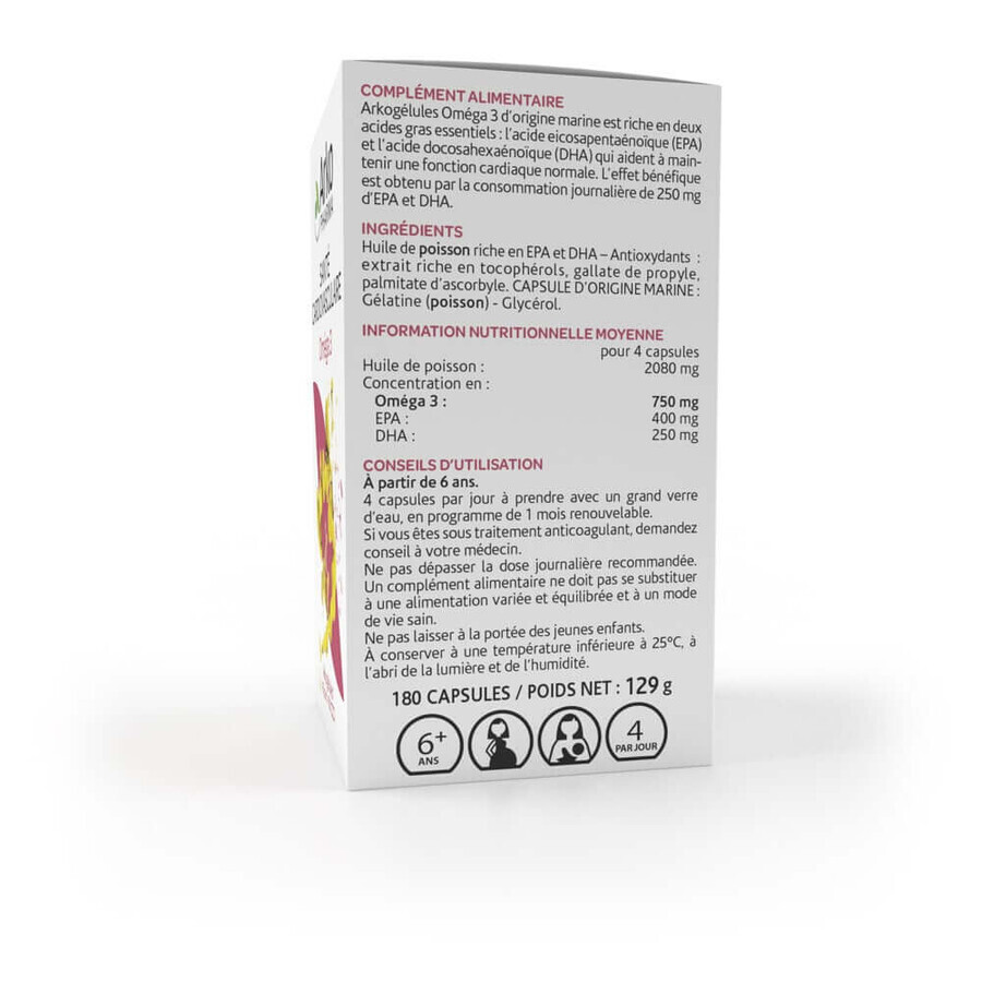 Arkopharma Arkocapsule Omega 3 Salute Cardiovascolare 180 Capsule