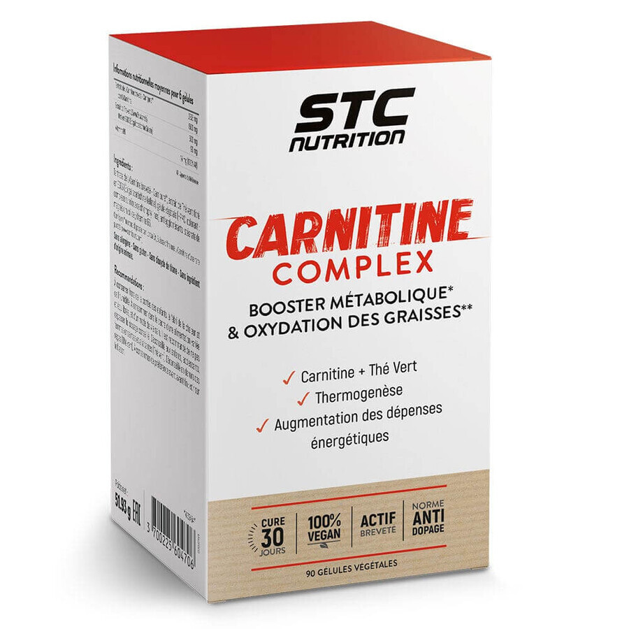 Stc Nutrition Complesso di carnitina 90 geluli brucia grassi vegani 90 capsule