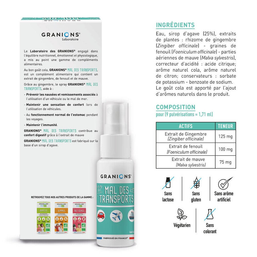 Granions Kid Spray pentru boli de călătorie 20ml Granions Kid Spray pentru boli de călătorie 20ml