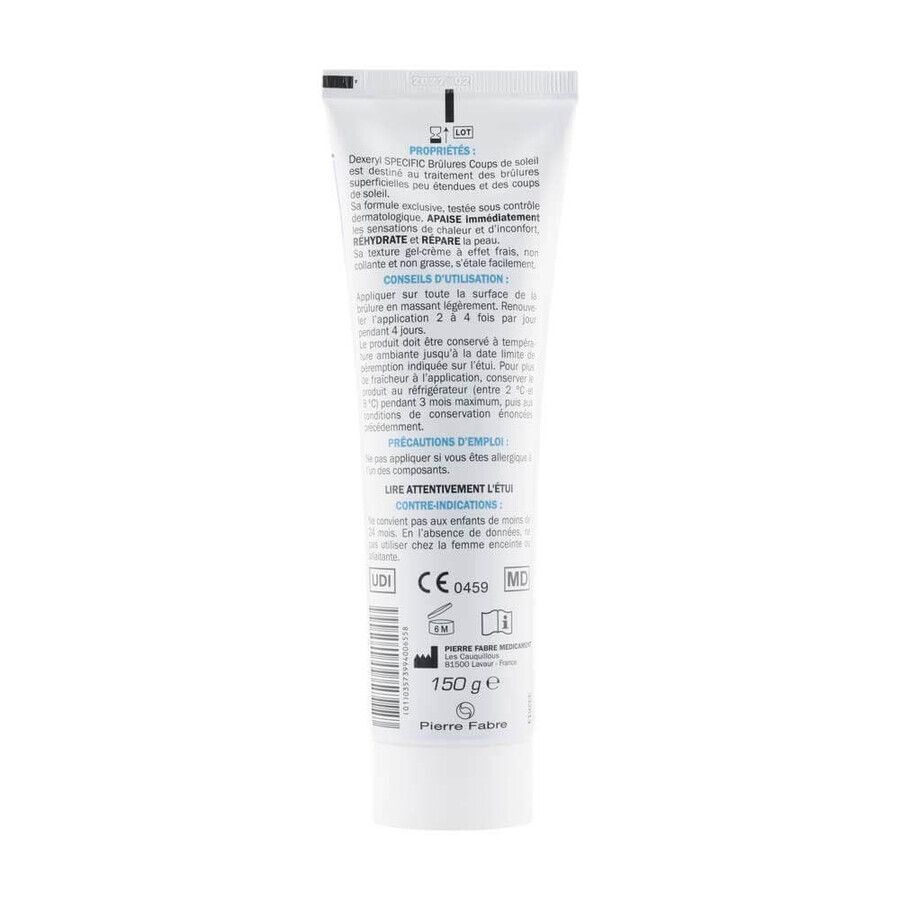 Dexeryl Specific Crema-gel lenitiva Ustioni superficiali e scottature solari 150g