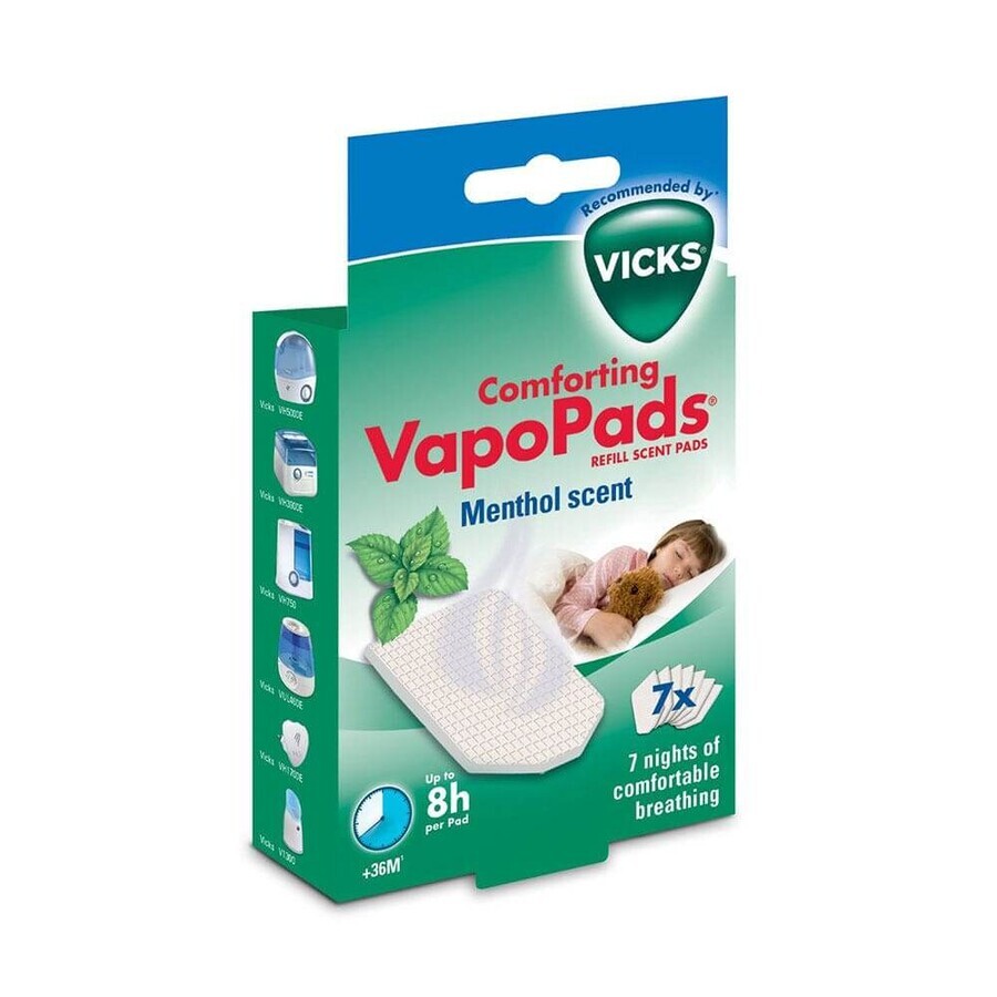 Buy Vicks Vapopads Vh7 menthol refill diffuser/inhaler for adults and children 36 months and older Plus X7 Vicks Vapopads Vh7 menthol refill diffuser/inhaler for adults and children 36 months and older Plus X7