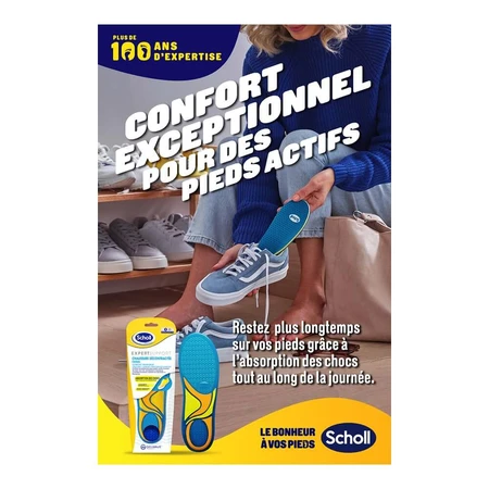 Scholl Expert Support Semelles Confort Chaussures Plates Décontractées 1 paire