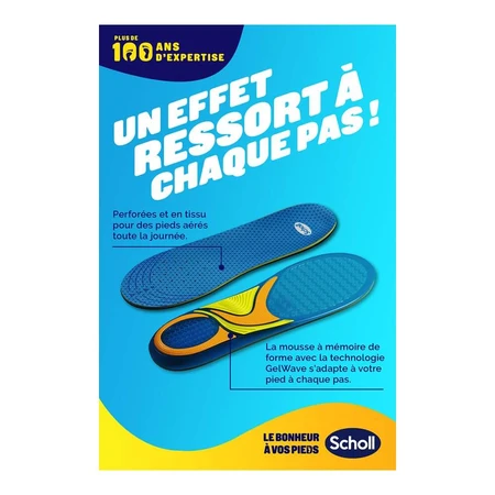 Scholl Expert Support Semelles Confort Chaussures Plates Décontractées 1 paire
