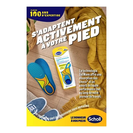 Scholl Expert Support Semelles Confort Chaussures Plates Décontractées 1 paire