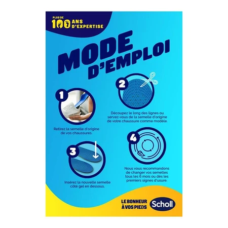 Scholl Expert Support Semelles Confort Chaussures Plates Décontractées 1 paire