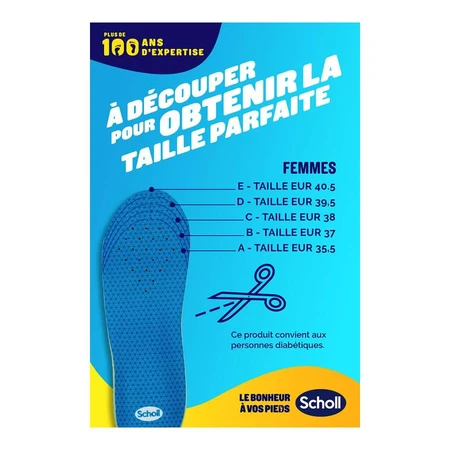 Scholl Expert Support Semelles Confort Chaussures Plates Décontractées 1 paire