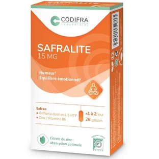 Codifra Safralite 15mg Stemming en Emotioneel evenwicht 28 Capsules