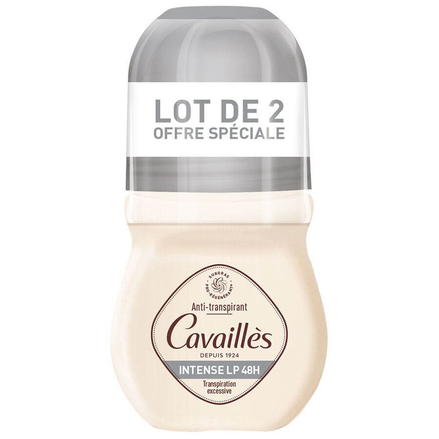 Cavaillès Intense LP Deodorant Roll-on 48H Übermäßiges Schwitzen 2x50ml