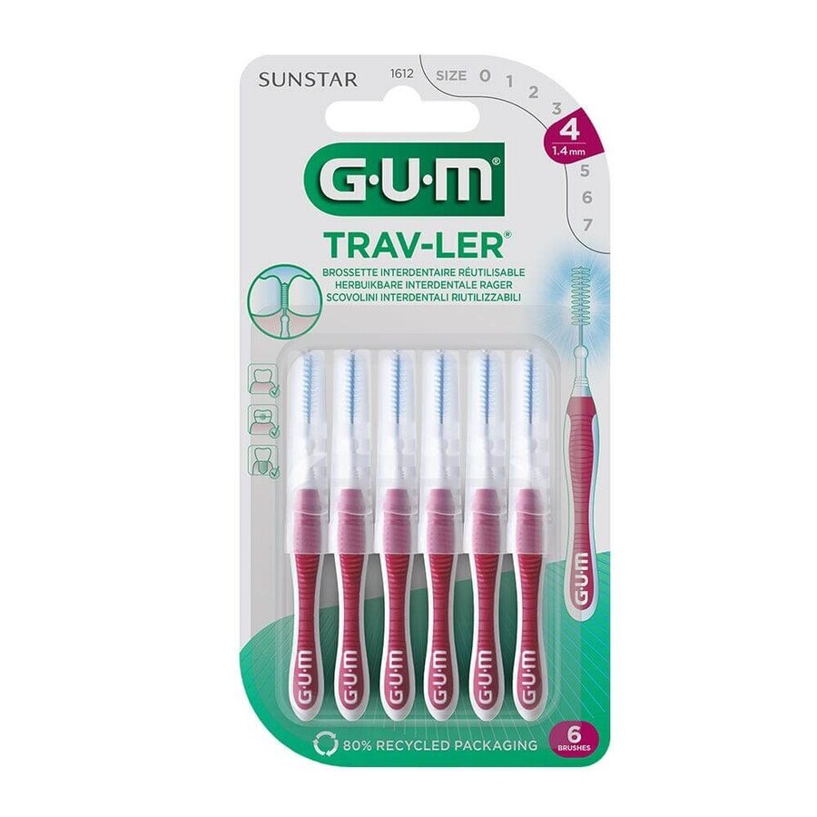 Acquista Gum Trav-ler Scovolini interdentali da 1,4 mm x6 Gum Trav-ler Scovolini interdentali da 1,4 mm x6
