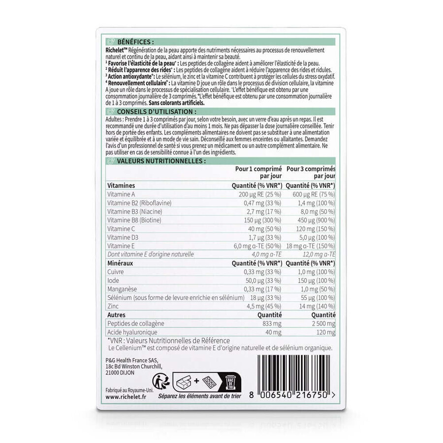 Richelet Skin Regeneration 60 Tablets
