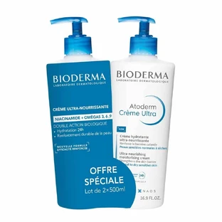 Bioderma Atoderm Ultra-nourishing Body Cream Normal to Dry Sensitive Skin 2x500ml