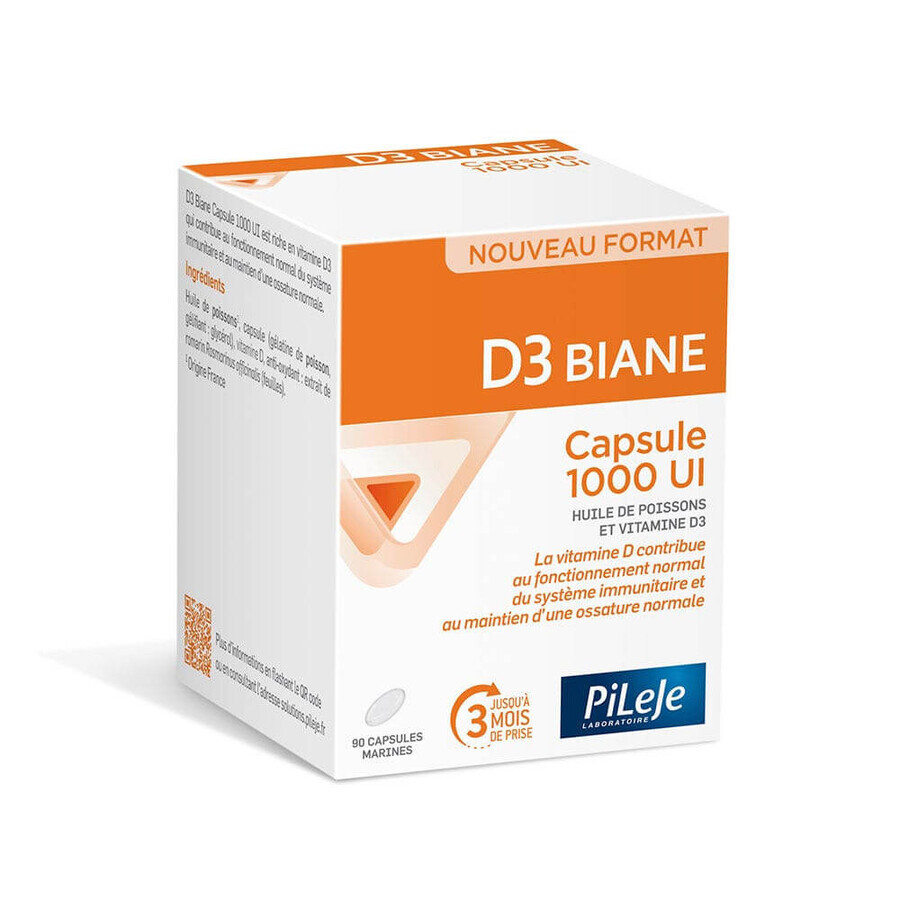 Pileje D3 Biane 1000UI 90 Meereskapseln
