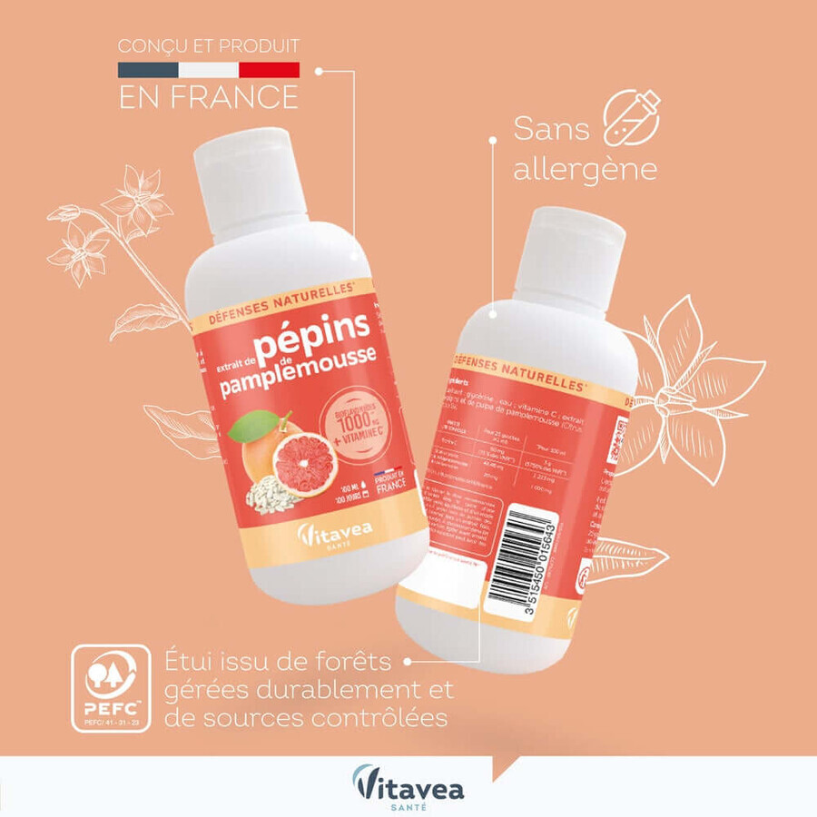Vitavea Santé Estratto di semi di pompelmo Difese naturali 100ml