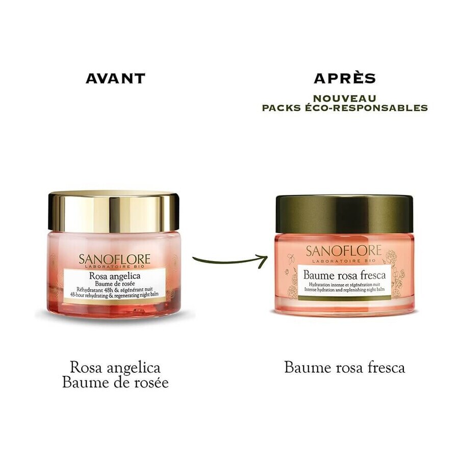 Sanoflore Rosa Baume De Rosee Hydratation Intensive Et Regeneration Nuit 50ml