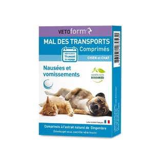 Vetoform Chien et Chat Complément alimentaire mal des transports 30 comprimés