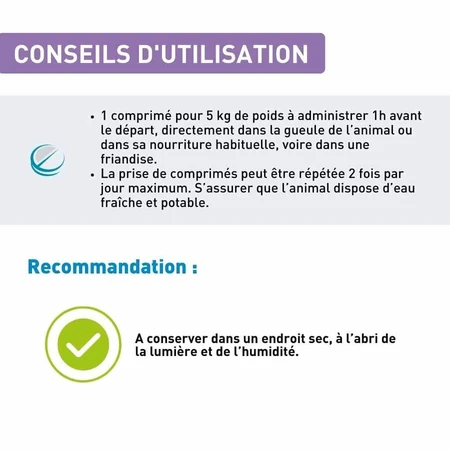 Vetoform Chien et Chat Complément alimentaire mal des transports 30 comprimés