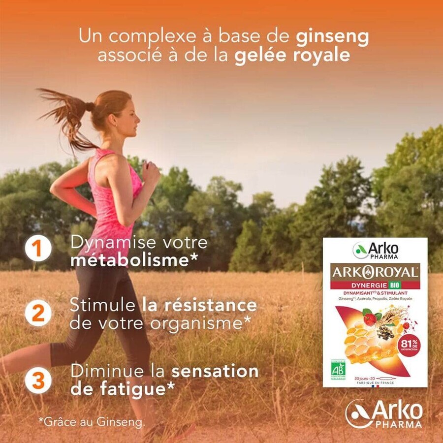 Arkopharma Arkoroyal Dynergie Bio Dinamizante y Estimulante 20 ampollas