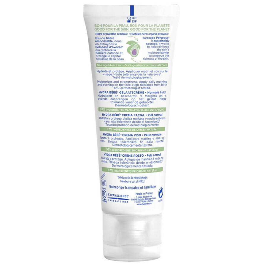 Mustela Gesichtscreme Normale Haut Hydra Bebe 40ml Mustela Gesichtscreme Normale Haut Hydra Bebe 40ml