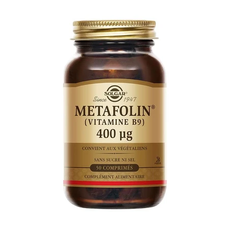 Solgar Metafolin® 400 µg Vitamine B9 gepatenteerd Zwangerschap x50 tabletten