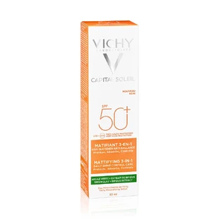 Vichy Capital Soleil Crema Solar Matificante 3 en 1 Arcilla Verde Spf50+ 50ml