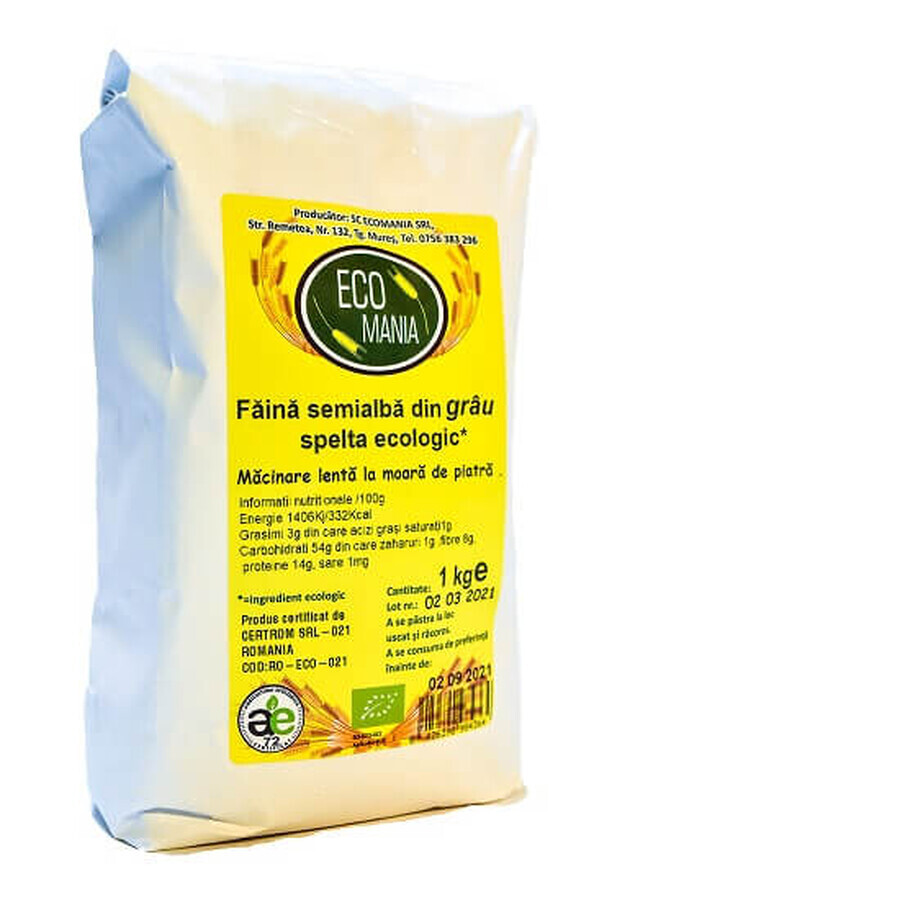 Acquista Farina di farro semibianca, 1000 gr, Ecomania Farina di farro semibianca, 1000 gr, Ecomania