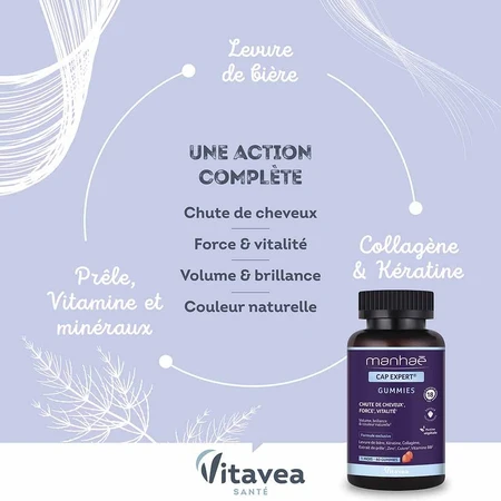 Manhaé Cap Expert Cheveux Force Vitalité 60 Gummibärchen