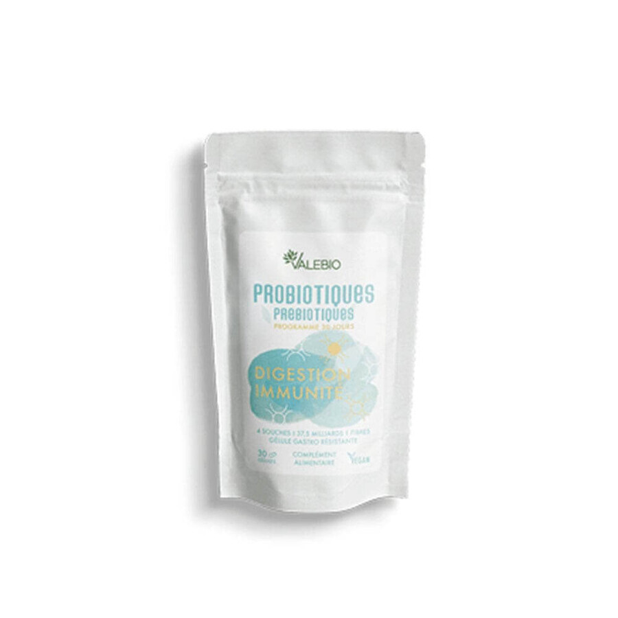 Valebio Probiotics Prebiotics Digestion Immunity 30 capsules