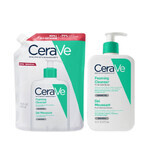 Cerave Cleanse Visage Recharge Gel Moussant Visage Et Cou Peaux Normales A Grasses 473 ml
