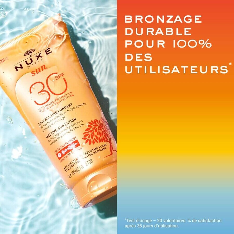 Nuxe Sun Lait Delicieux Haute Protection Spf30 Visage Et Corps 150 ml