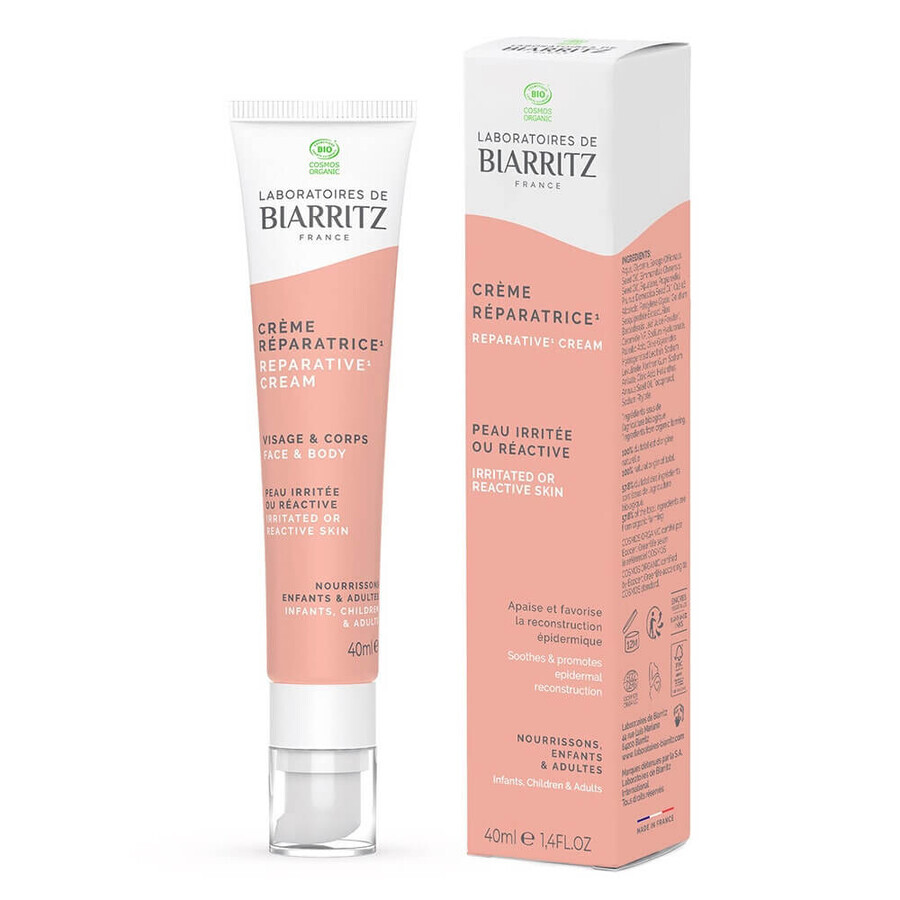Laboratoires De Biarritz Réparateurs Crème Réparatrice Bio Peaux irritées ou réactives 40ml