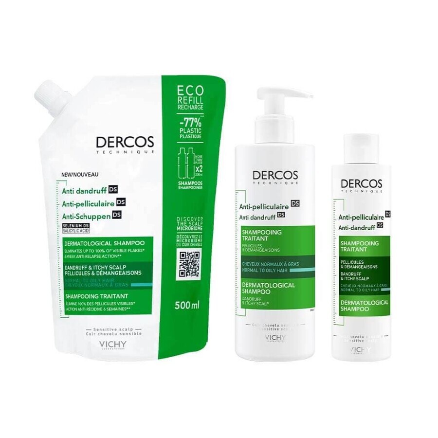 Vichy Dercos Dandruff and Itch Treating Shampoo Normal to oily hair 200ml