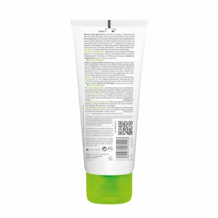 Bioderma Sebium Exfoliating Exfoliating Scrub Reinigende gemischte bis fettige Haut 100ml