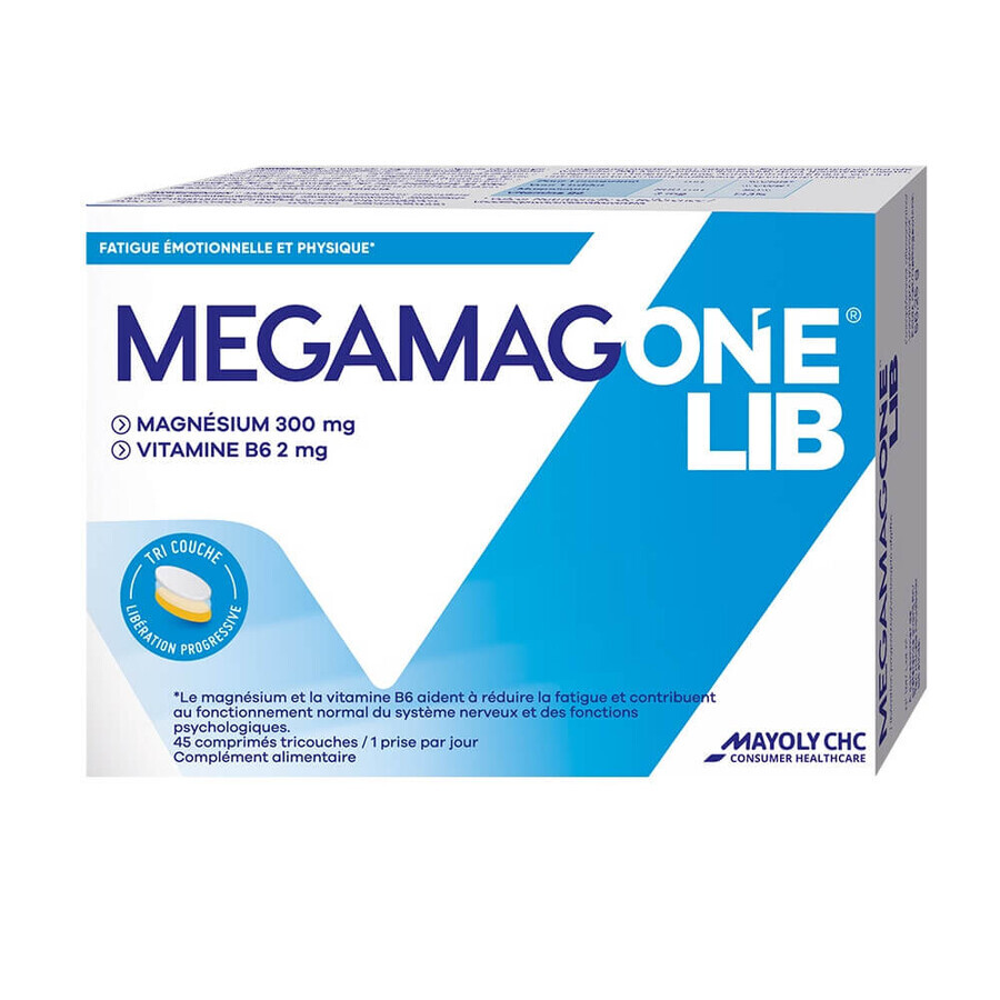 Mayoly Spindler Megamag One lib 300 mg 45 tablets